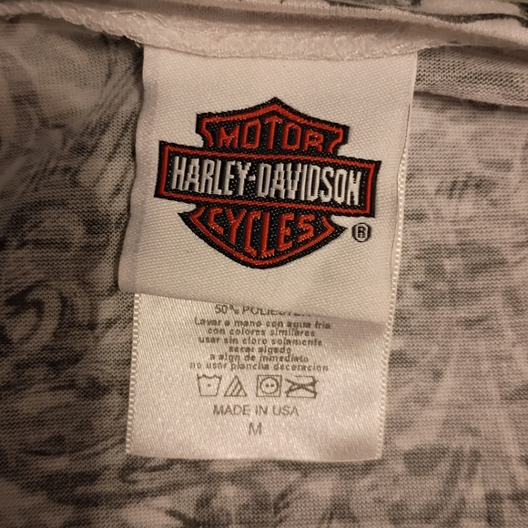 Harley-Davidson Women's White and Black Graphic Tee - Picture 3 of 6